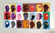 Картина Pintdecor Abstract face g1384