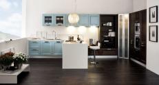 Кухня Arrex Gioia Azzurro E Finitura Moro