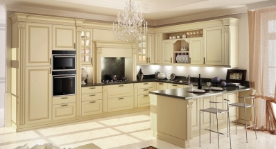 Кухня Oikos Cucine Michelangelo светло-желтая
