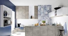 Кухня Nolte Timeless Stone Concrete/ Feel Arctic white
